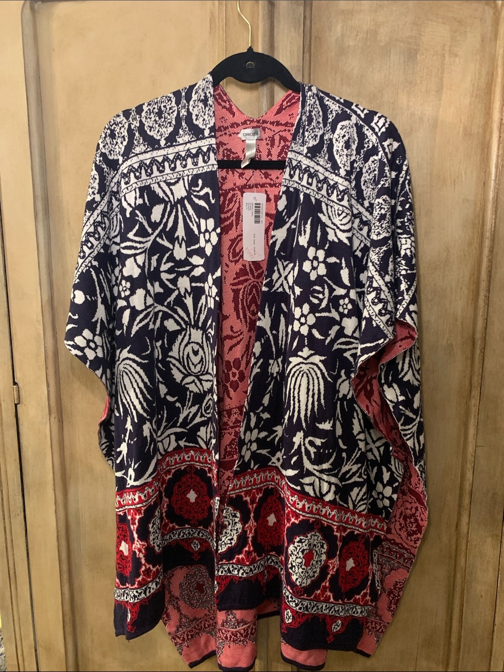 NWT Chico’s Maine Land Ruana Wrap / Shaw OS